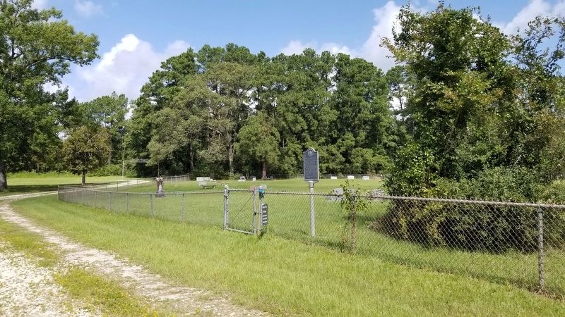 The view of the Black Jack Methodist Church and Cemetery Marker from the road image. Click for full size.