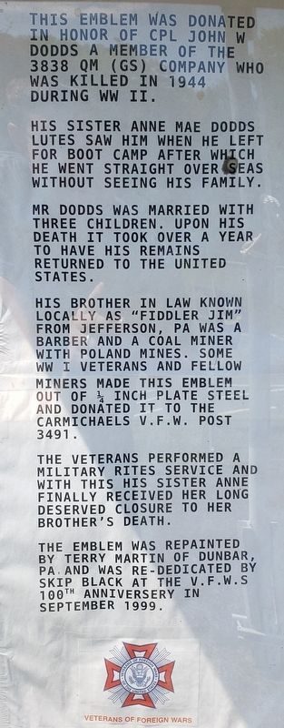 Honorary Emblem Marker. Click for full size. Honorary Emblem Marker image. Click for full size.