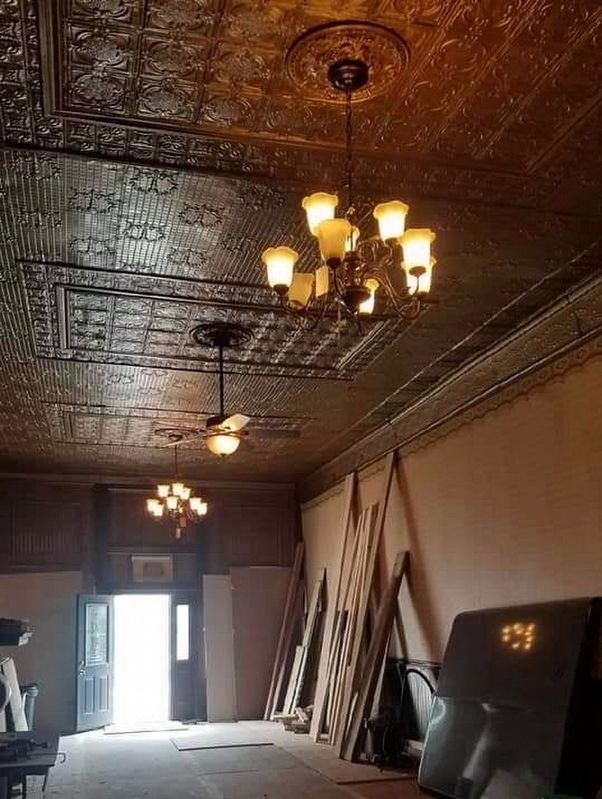 Pressed Tin Ceiling Inside image. Click for full size.