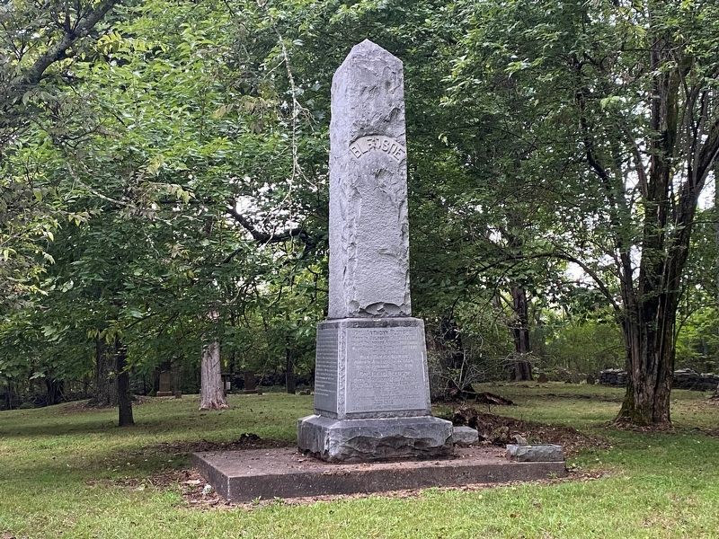 Bledsoe Monument in the pioneer cemetery image. Click for full size.