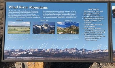 Wind River Mountains Marker, panel 1 image. Click for full size.