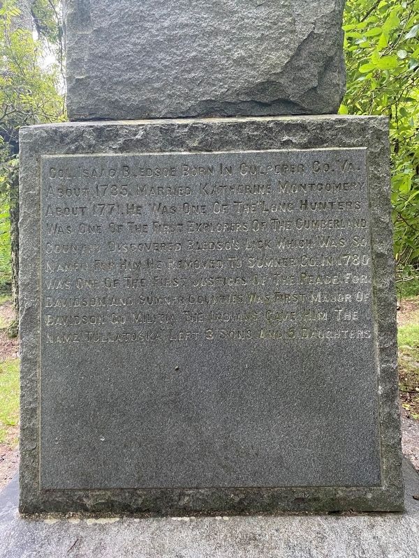 Bledsoe Monument. Click for full size. Bledsoe Monument image. Click for full size.