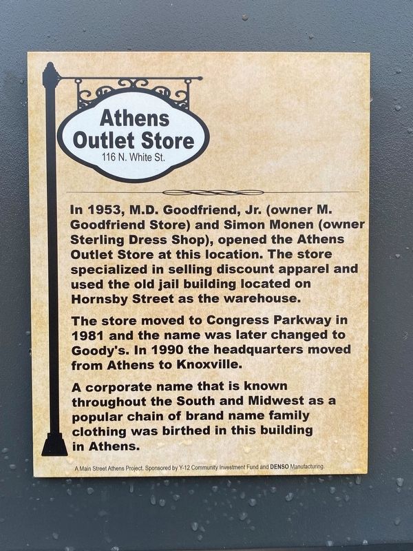 Athens Outlet Store Marker image. Click for full size.