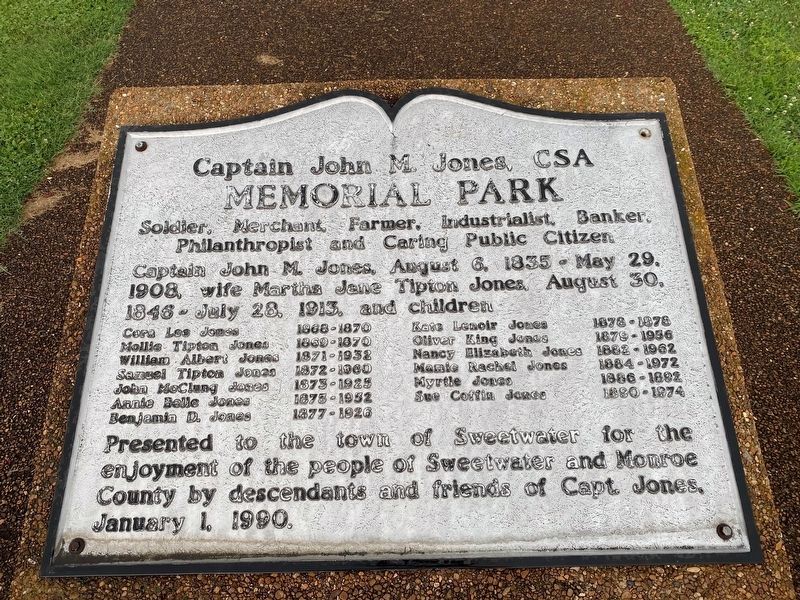 Captain John M. Jones, CSA Marker image. Click for full size.