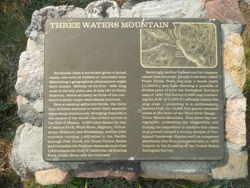 Three Waters Mountain Marker image. Click for full size.