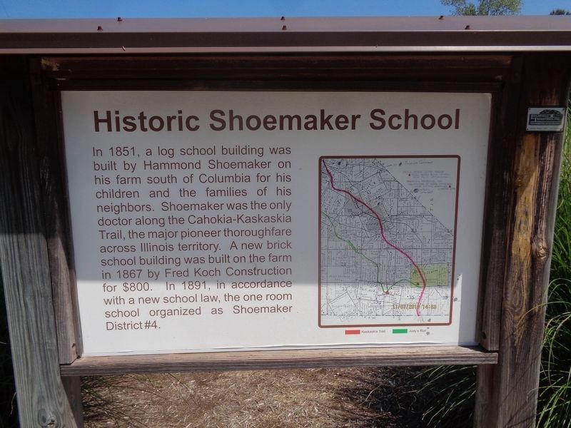 Historic Shoemaker School Marker image. Click for full size.