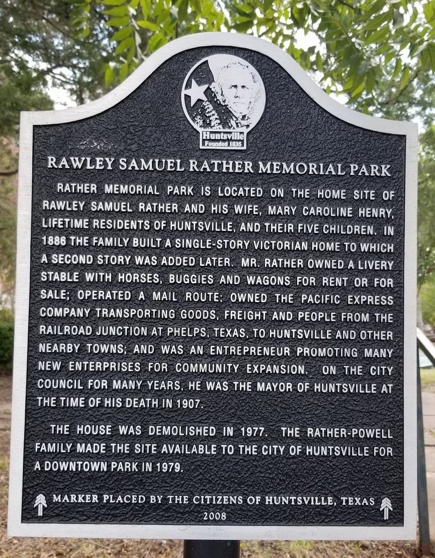 Rawley Samuel Rather Memorial Park Marker image. Click for full size.