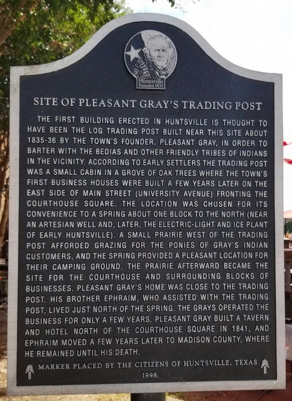 Site of Pleasant Gray's Trading Post Marker image. Click for full size.