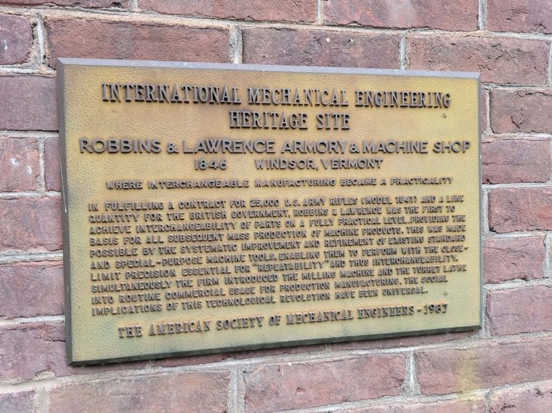 International Mechanical Engineering Heritage Site Marker image. Click for full size.