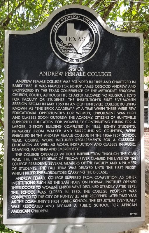 Site of Andrew Female College Marker image. Click for full size.