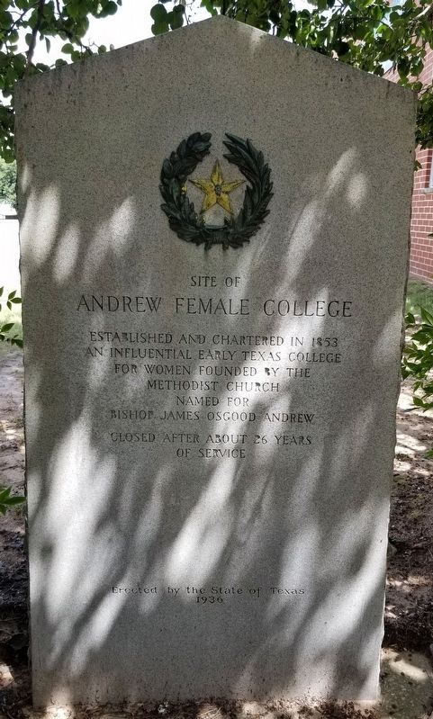 Site of Andrew Female College Marker image. Click for full size.