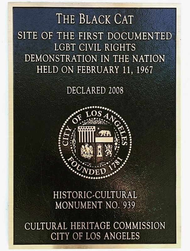 The Black Cat Marker. Click for full size. The Black Cat Marker image. Click for full size.