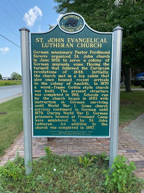 St. John Evangelical Lutheran / Amelith Marker image. Click for full size.