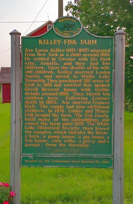 Kelley-Fisk Farm Marker image. Click for full size.