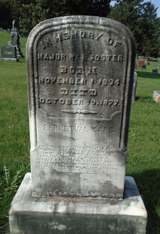William R. Foster Grave Marker image. Click for full size.