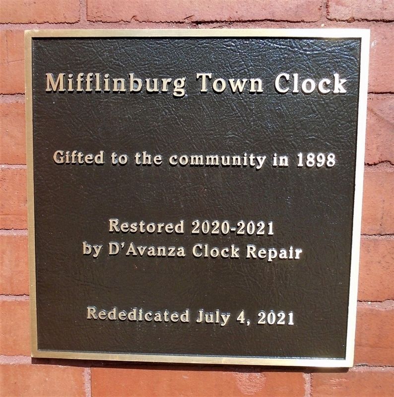 Mifflinburg Town Clock Marker image. Click for full size.