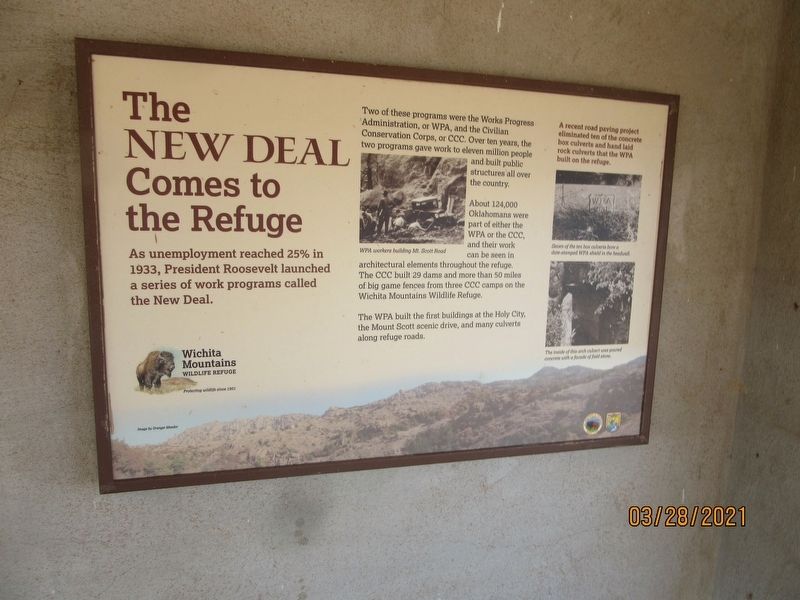The New Deal Comes to the Refuge Marker image. Click for full size.
