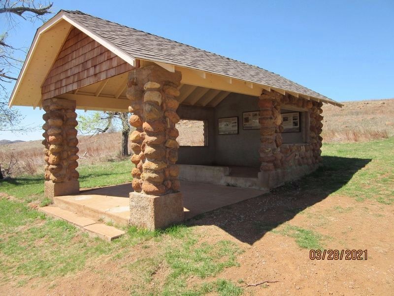 The New Deal Comes to the Refuge Marker and Shelter image. Click for full size.