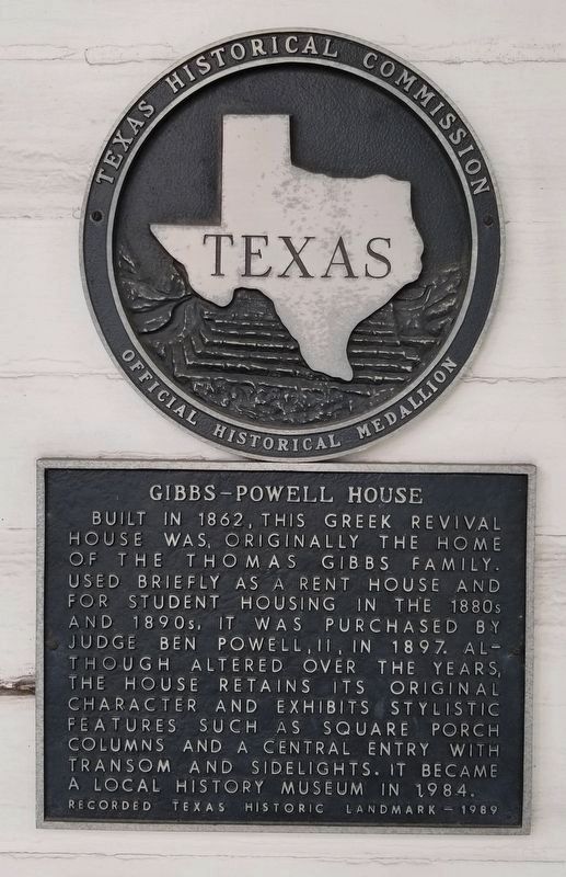 Gibbs-Powell House Marker image. Click for full size.