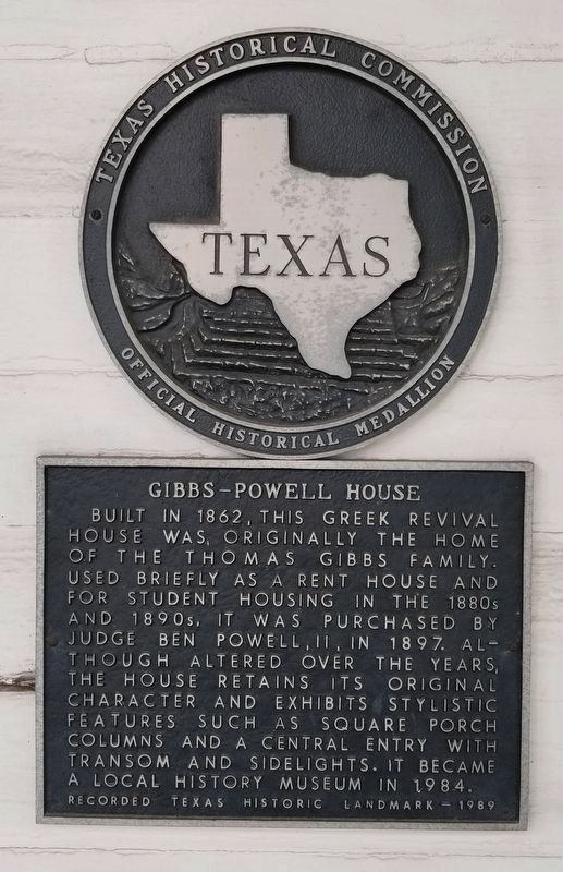 Gibbs-Powell House Marker. Click for full size. Gibbs-Powell House Marker image. Click for full size.