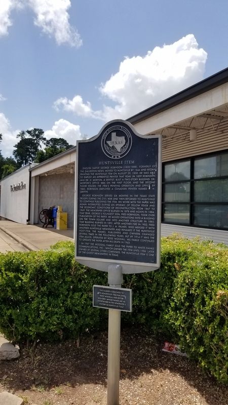 Huntsville Item Marker. Click for full size. Huntsville Item Marker image. Click for full size.