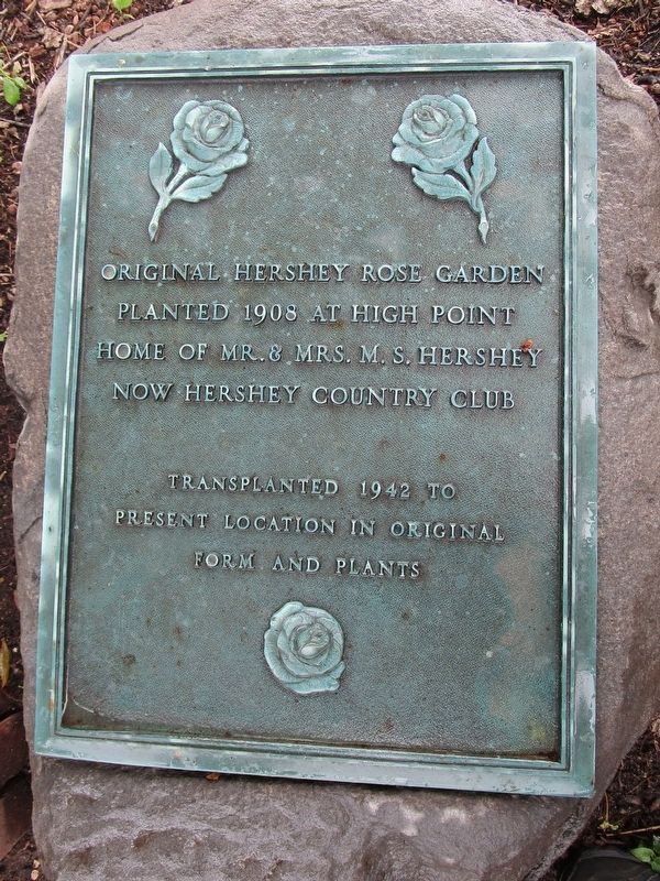 Original Hershey Rose Garden Marker. Click for full size. Original Hershey Rose Garden Marker image. Click for full size.