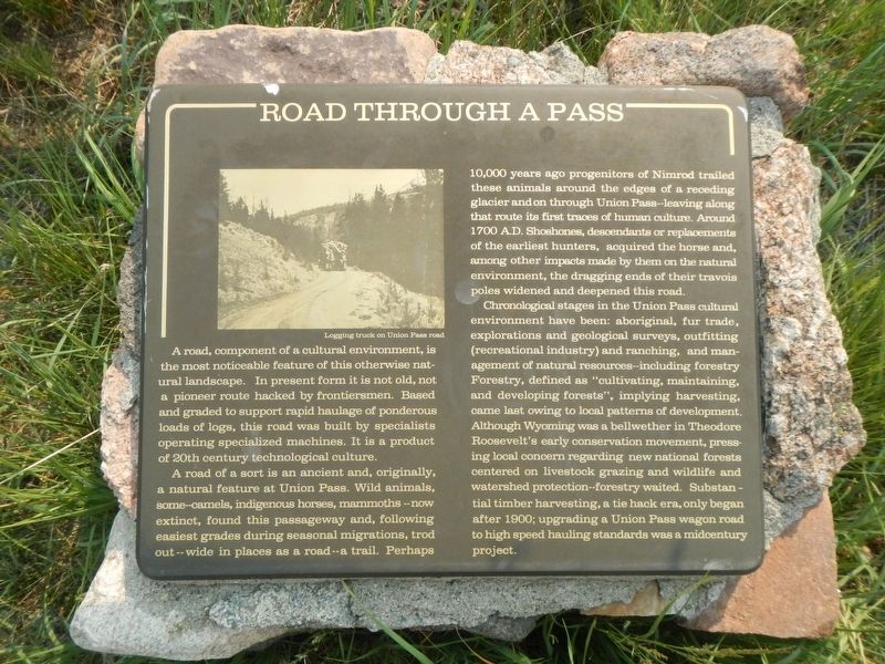 Road through a Pass Marker image. Click for full size.