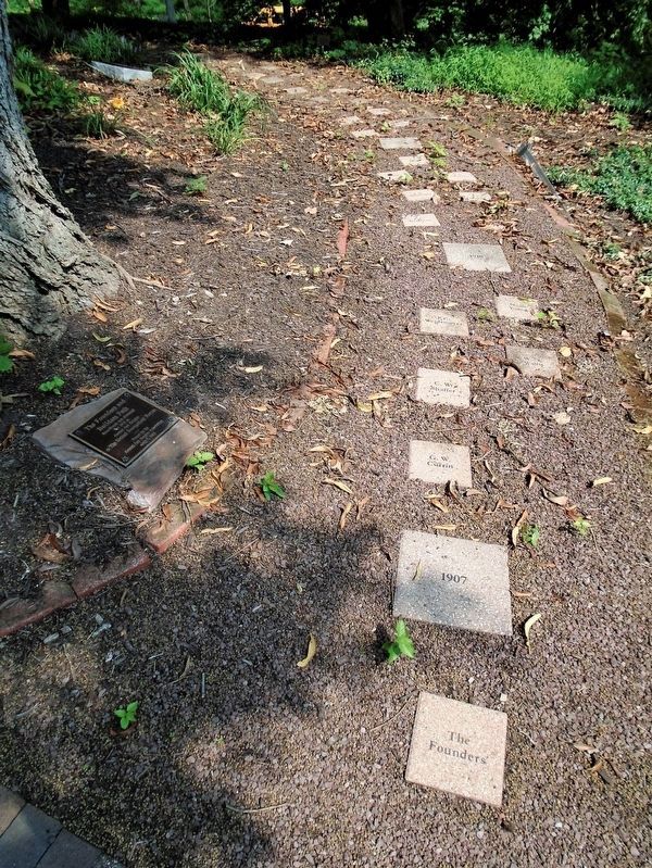 The Founders and Builders Path and Marker image. Click for full size.