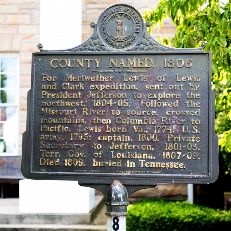 County Named in 1806 Marker image. Click for full size.