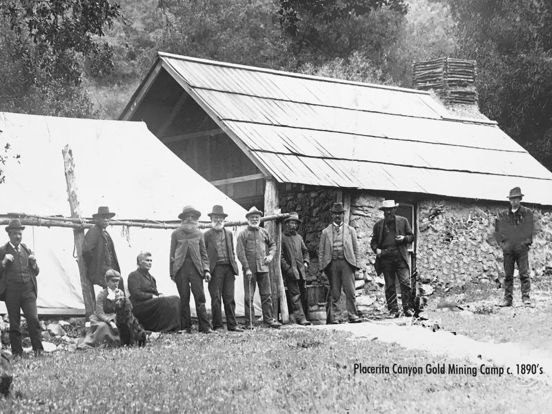 Placerita Canyon Gold Mining Camp c. 1890s image. Click for full size.