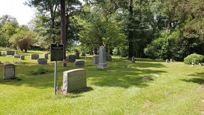 The view of the Charles Norton Shaver Marker in the cemetery image. Click for full size.