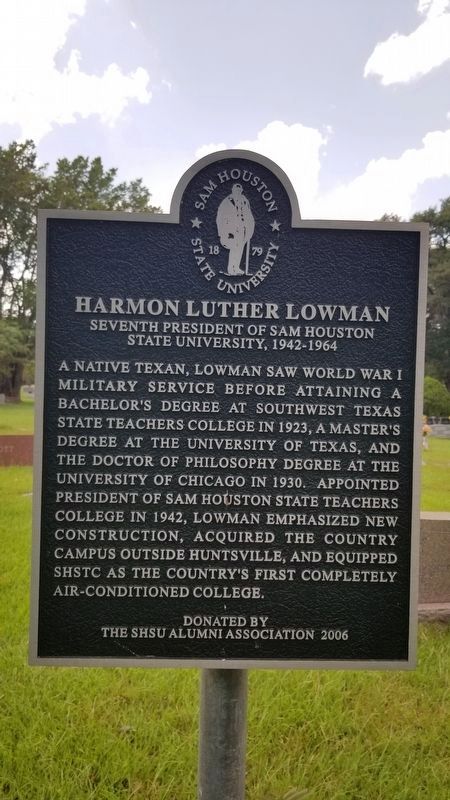 Harmon Luther Lowman Marker image. Click for full size.