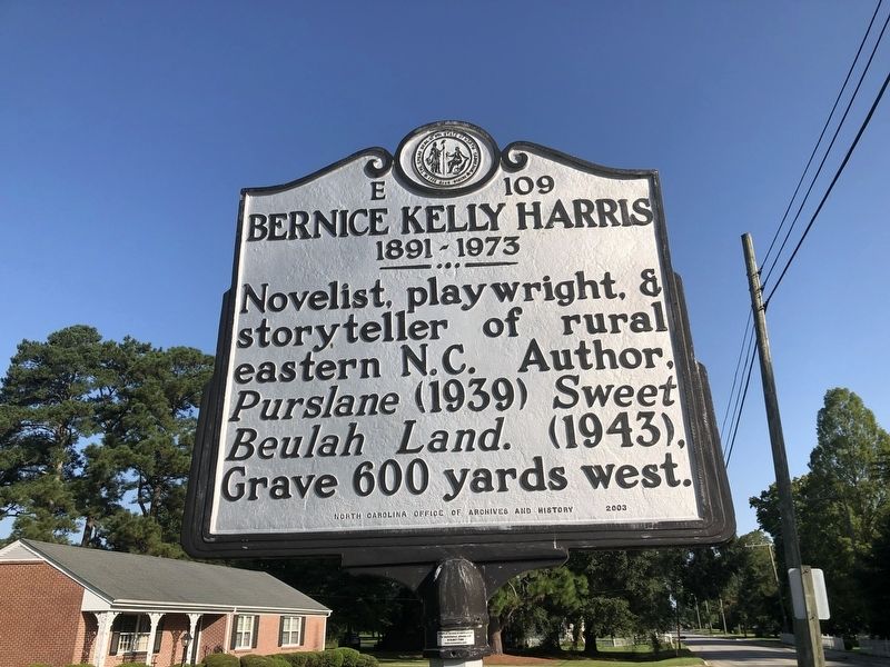 Bernice Kelly Harris Marker. Click for full size. Bernice Kelly Harris Marker image. Click for full size.