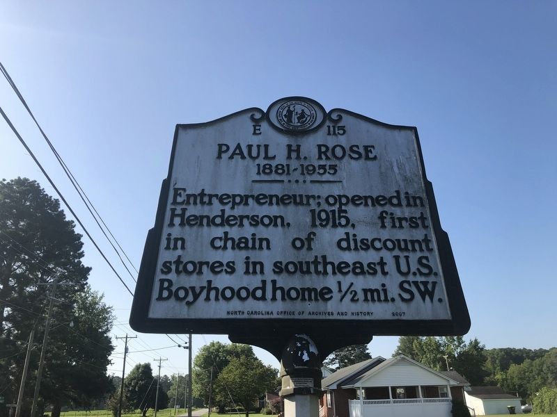 Paul H. Rose Marker. Click for full size. Paul H. Rose Marker image. Click for full size.