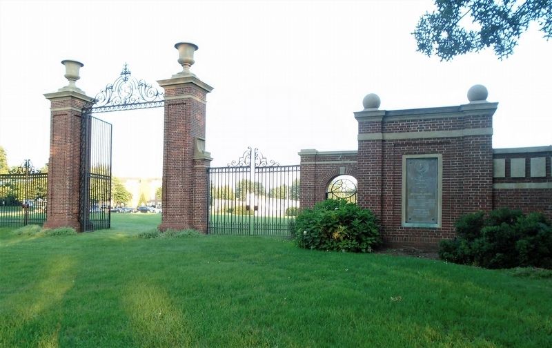 Christy Mathewson Memorial Gateway and Marker. Click for full size. Christy Mathewson Memorial Gateway and Marker image. Click for full size.