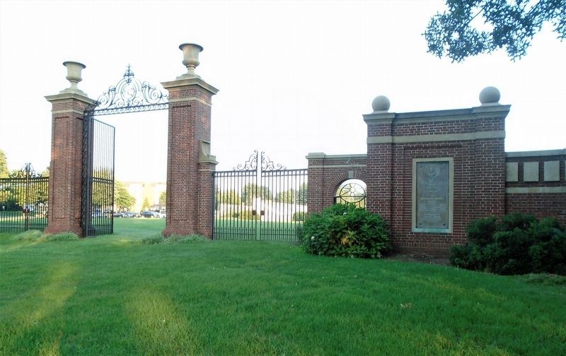 Christy Mathewson Memorial Gateway and Marker image. Click for full size.