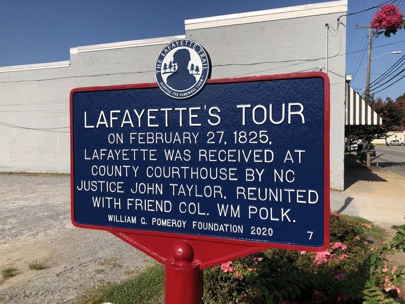 Lafayette's Tour Marker image. Click for full size.