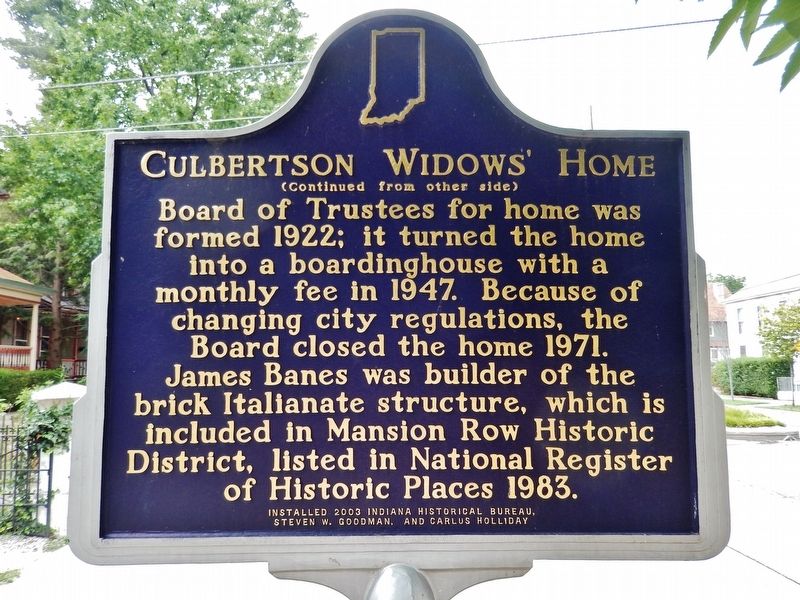 Culbertson Widows' Home (<i>side 2</i>) image. Click for full size.