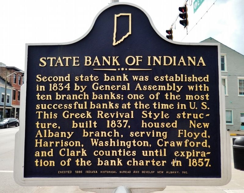 State Bank of Indiana Marker image. Click for full size.