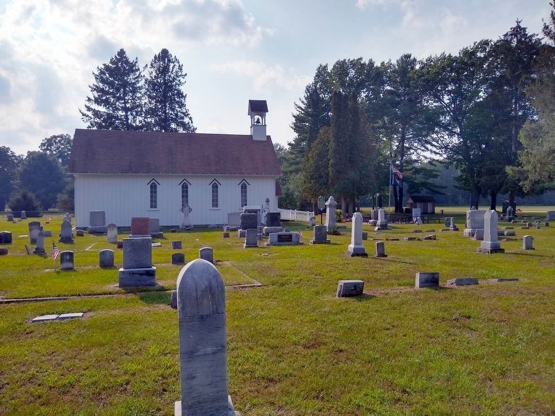 St. Paul's Episcopal Mission, Cook Cemetery, and Marker image. Click for full size.