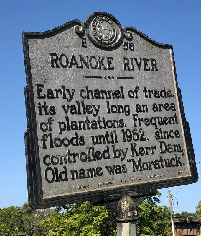 Roanoke River Marker. Click for full size. Roanoke River Marker image. Click for full size.