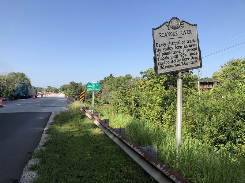 Roanoke River Marker. Click for full size. Roanoke River Marker image. Click for full size.