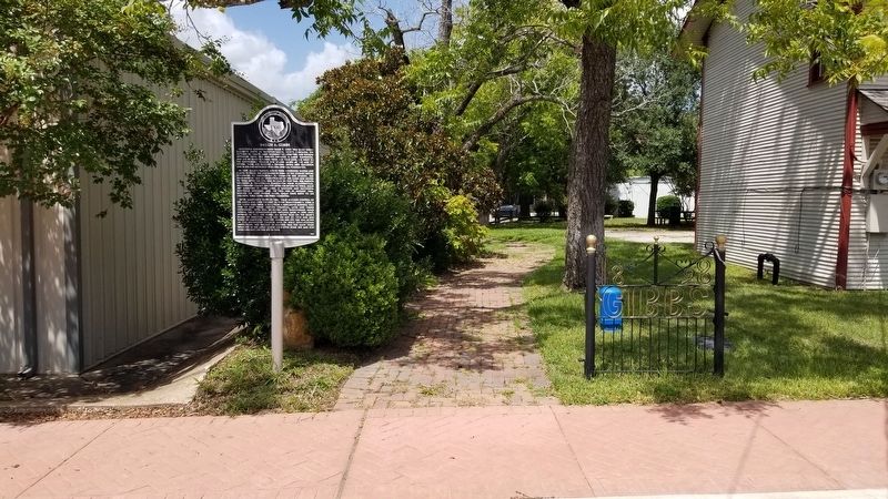 The Sallie E. Gibbs Marker and an old entrance to Gibbs house site image. Click for full size.