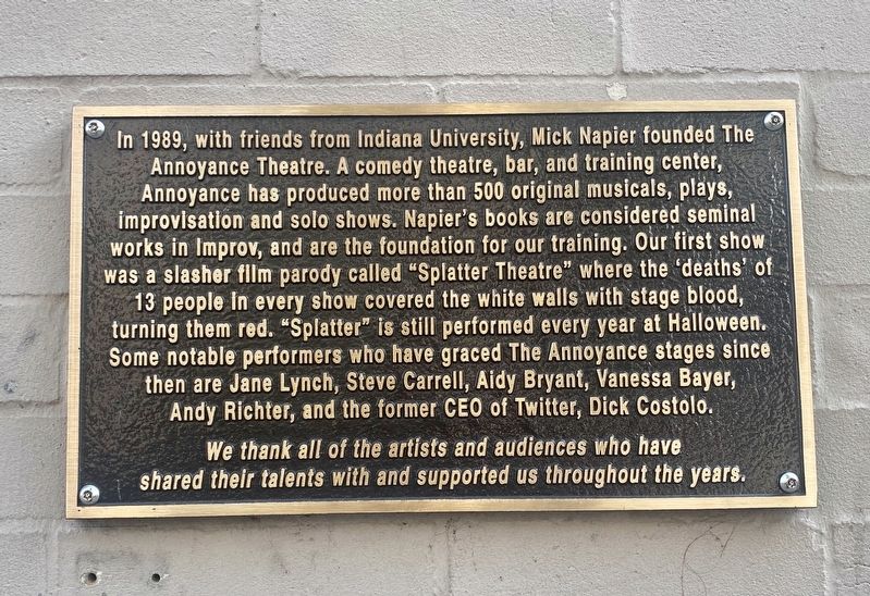 The Annoyance Theatre Marker image. Click for full size.