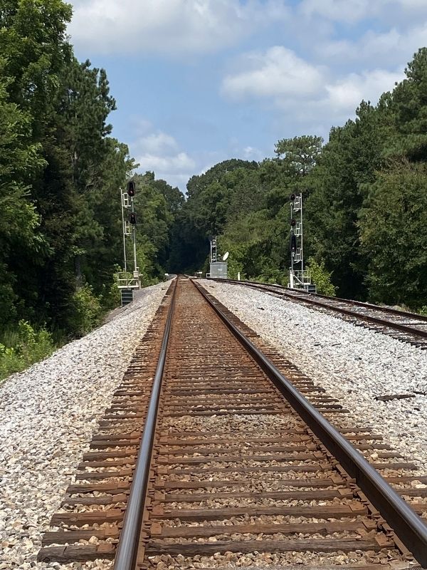 Looking northward toward the location of the water tower mentioned in the marker. image. Click for full size.