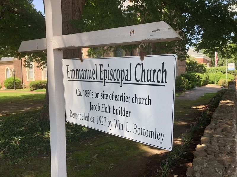 Emmanuel Episcopal Church Marker image. Click for full size.
