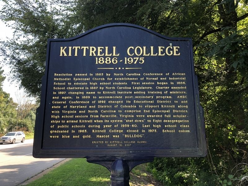 Kittrell College Marker image. Click for full size.