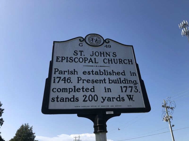 St. John's Episcopal Church Marker image. Click for full size.