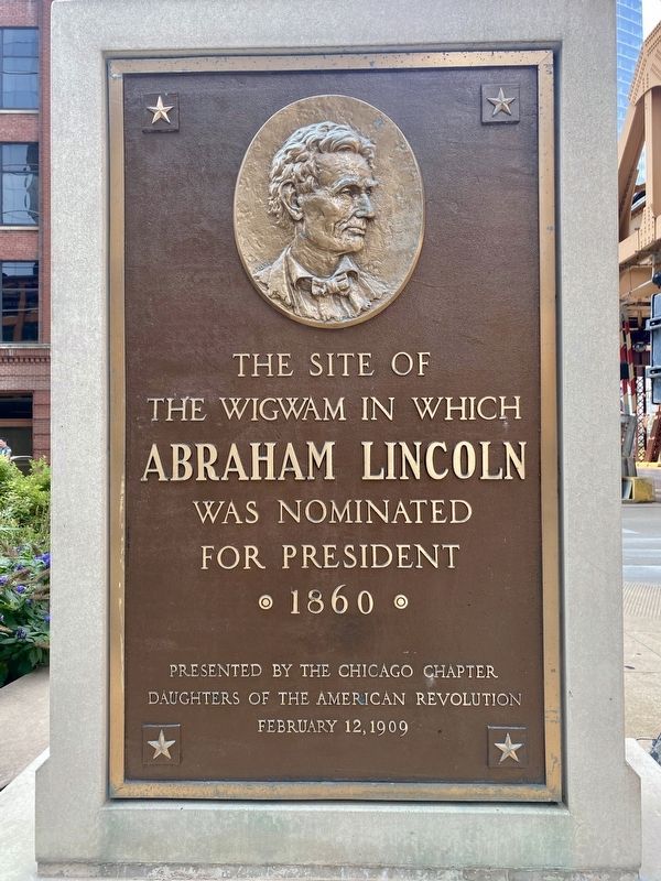 Lincoln's Nomination Site Marker image. Click for full size.
