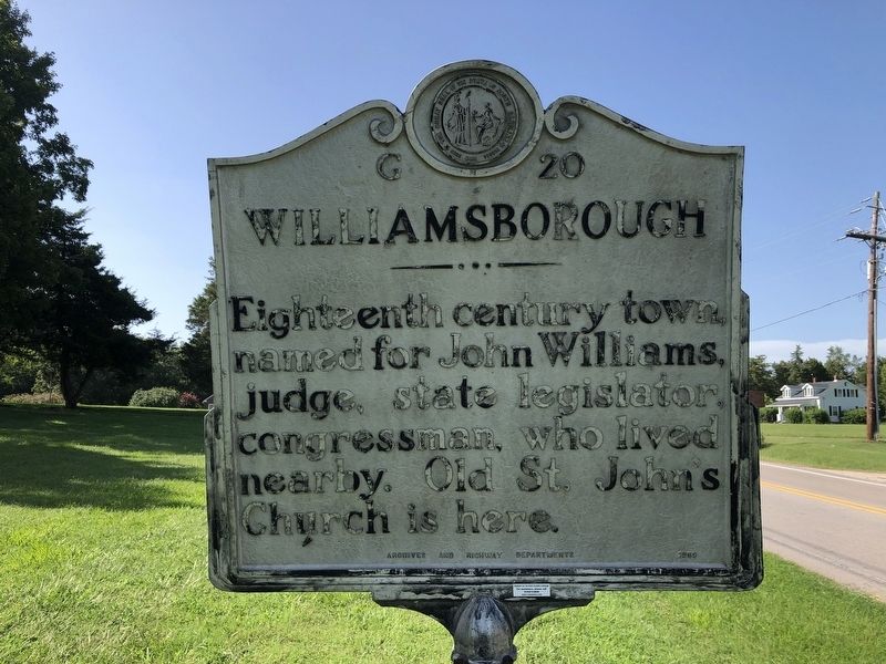 Williamsborough Marker image. Click for full size.